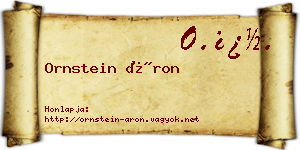 Ornstein Áron névjegykártya